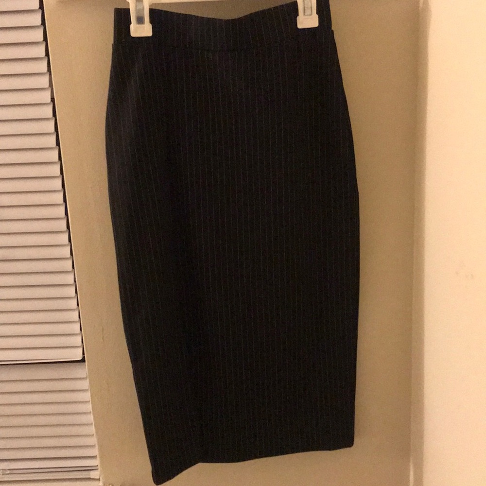 Pinstripe pencil skirt